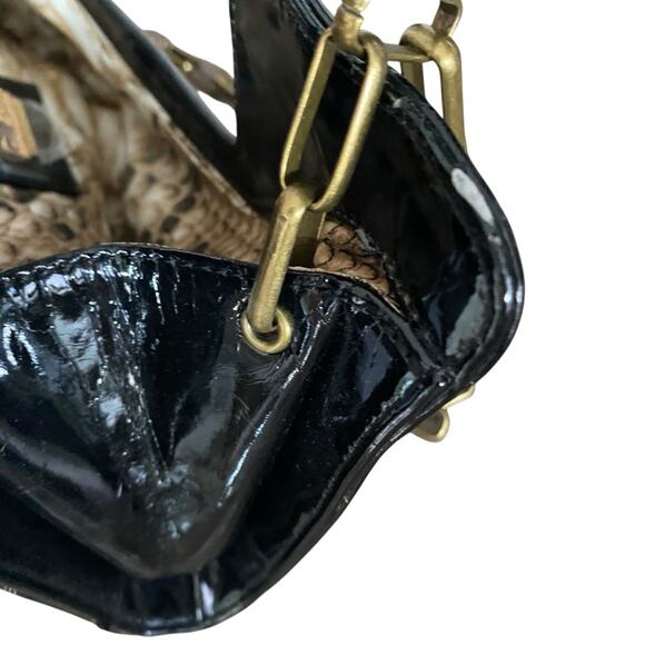 Roberto Cavalli Class NWTs Vintage Black Patent Leather Purse Chain Strap - Picture 8 of 15